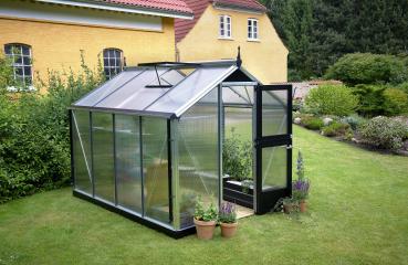 Gewächshaus Juliana Compact 6,6m² Alu silber 10 mm Doppelstegplatten 